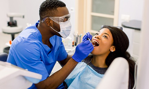 African American Woman at the Dentist